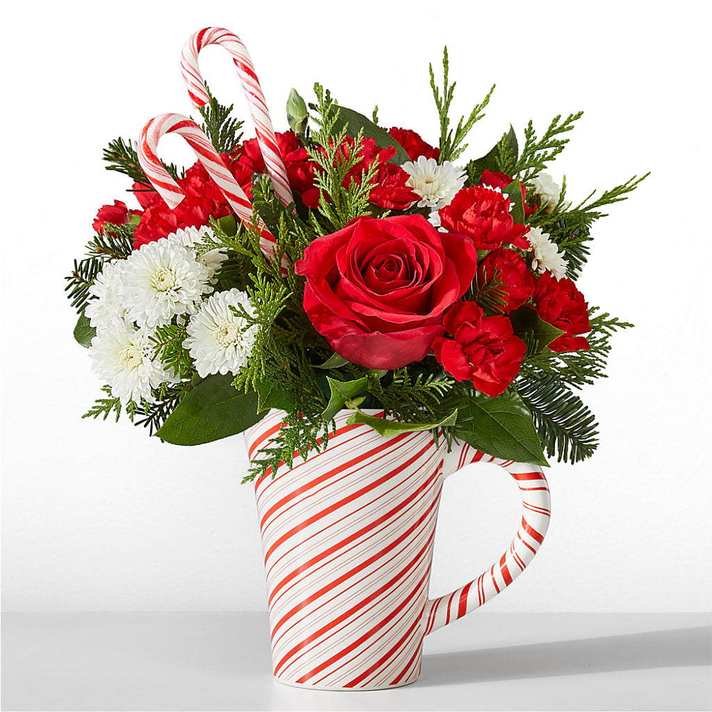 Peppermint Swirl Mug – Woodbury Flowers, Woodbury GA