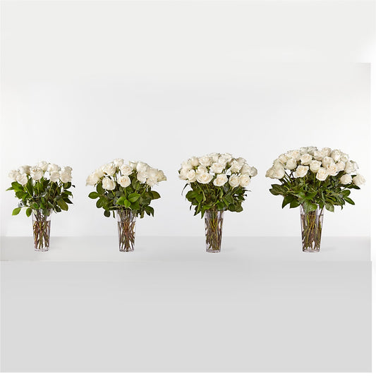 Long Stem White Rose Bouquet – Woodbury Flowers, Woodbury GA
