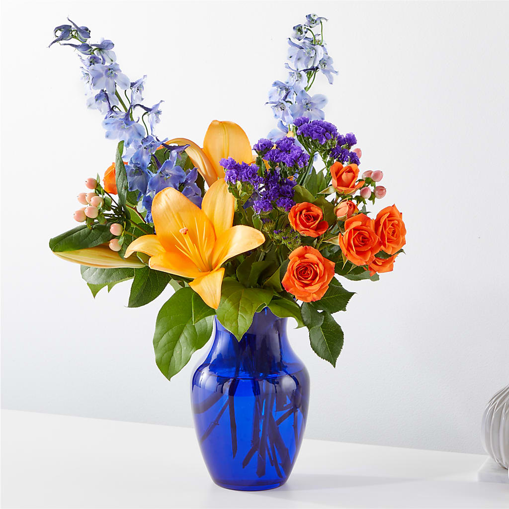 Radiant Citrus Bouquet – Woodbury Flowers, Woodbury GA