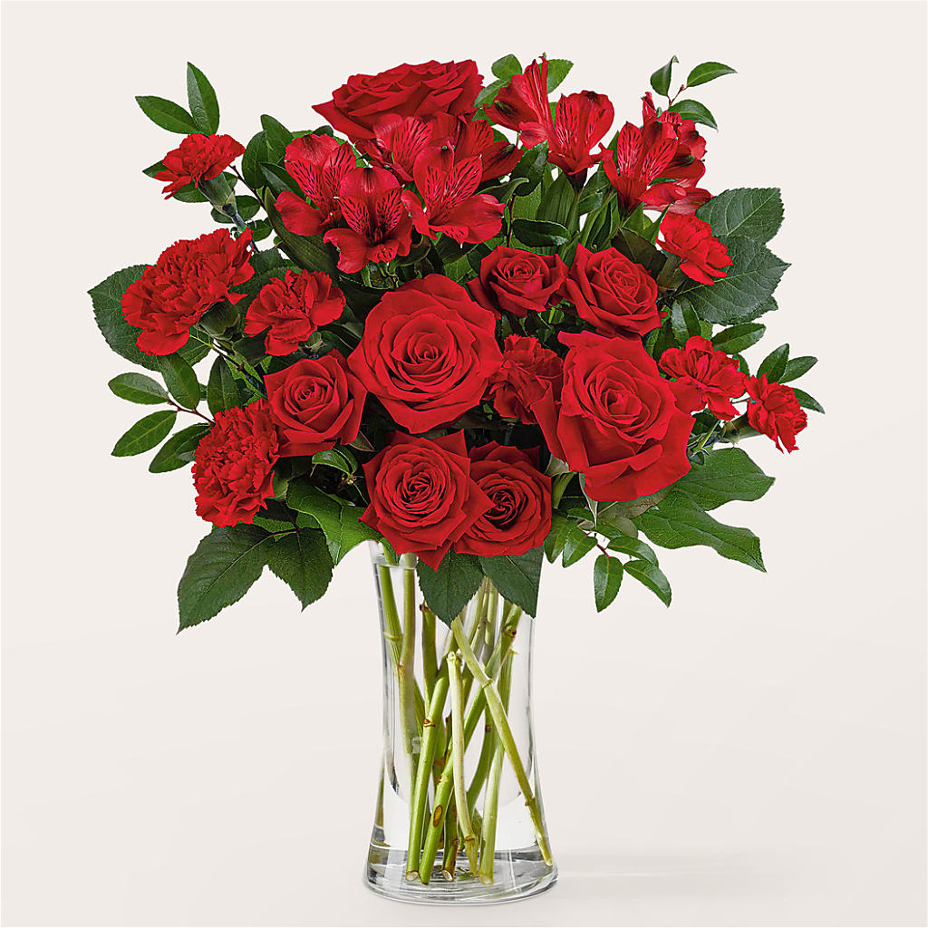 Brilliant Ruby Bouquet – Woodbury Flowers, Woodbury GA