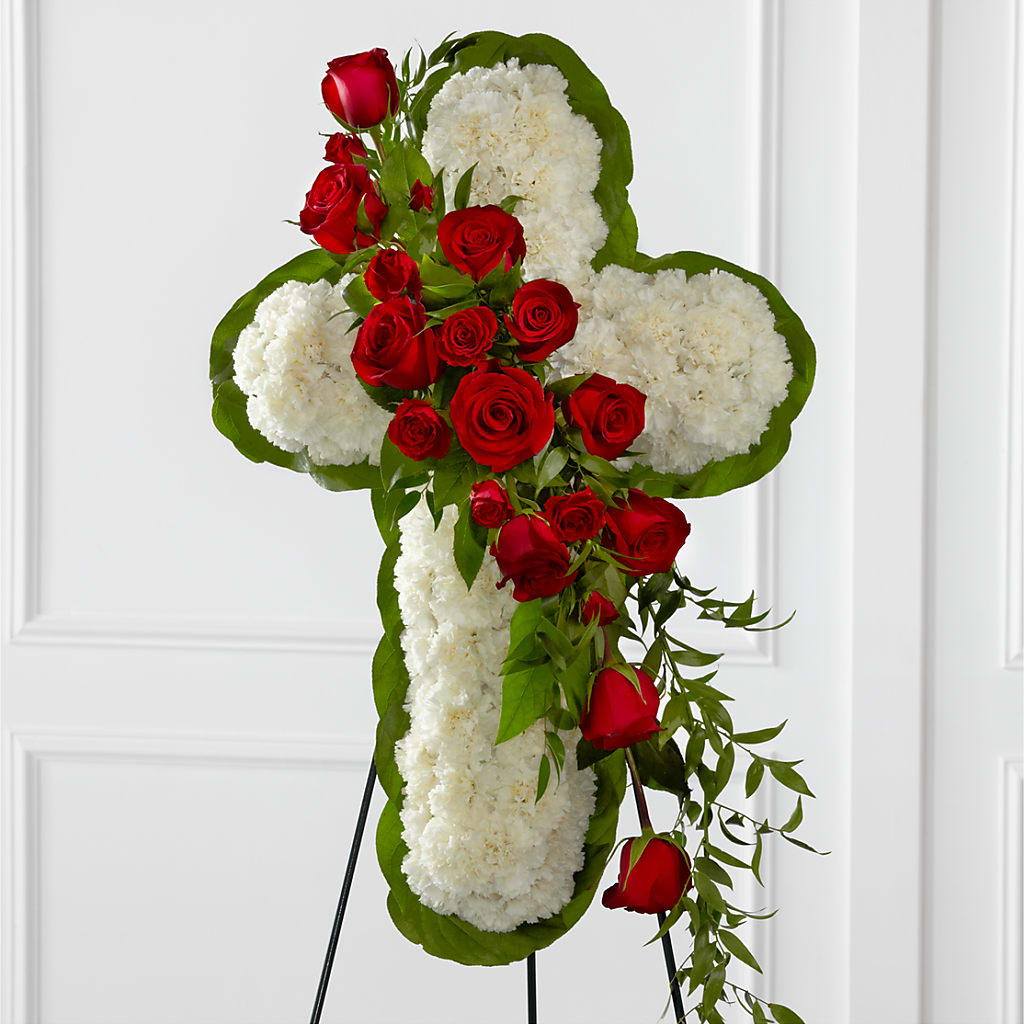 Floral Cross Easel – Woodbury Flowers, Woodbury GA