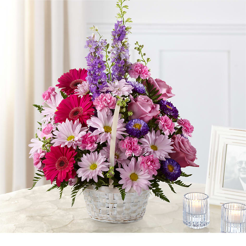Pastel Peace Basket – Woodbury Flowers, Woodbury GA