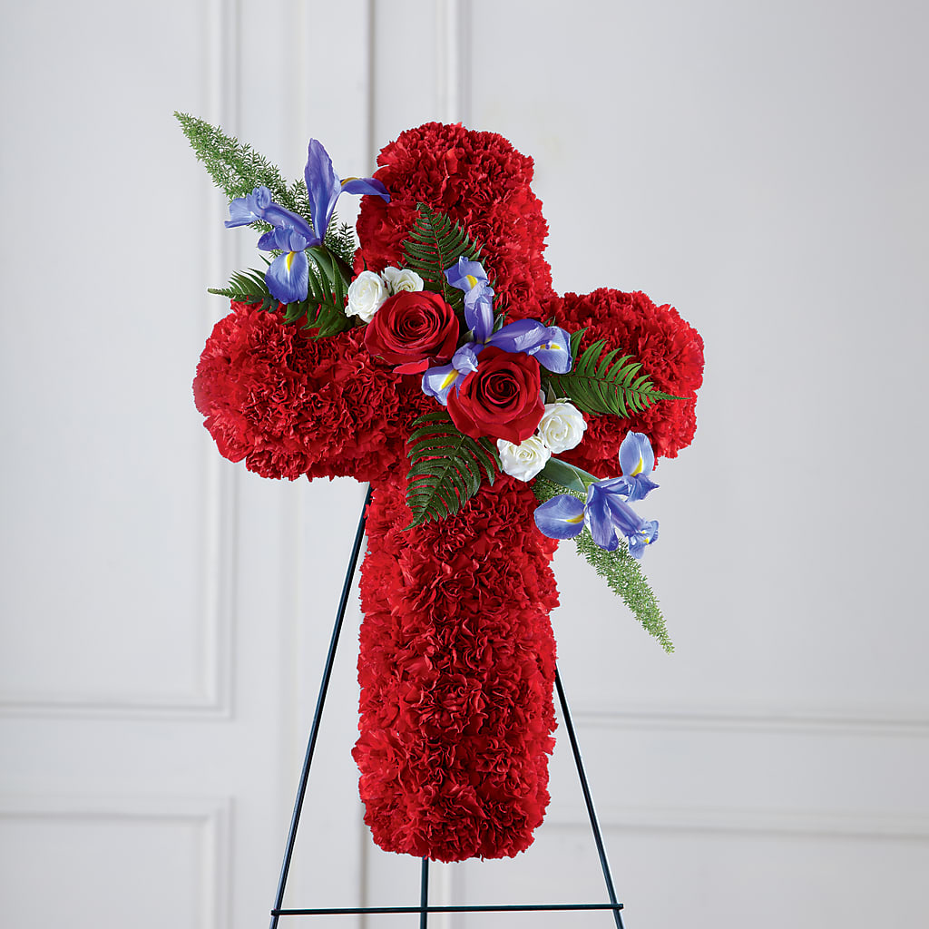 Faithful Hero Floral Cross – Woodbury Flowers, Woodbury GA