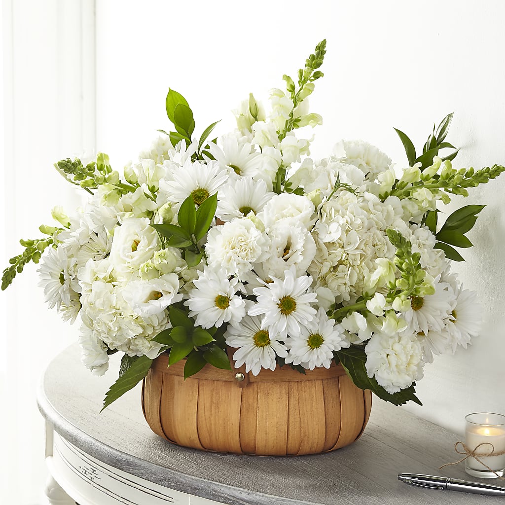 Pure Ivory Basket – Woodbury Flowers, Woodbury GA