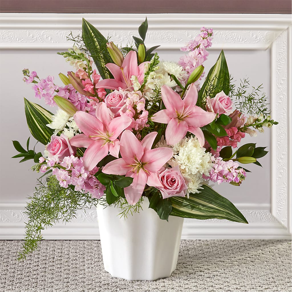 Simply Serene Floor Basket – Woodbury Flowers, Woodbury GA