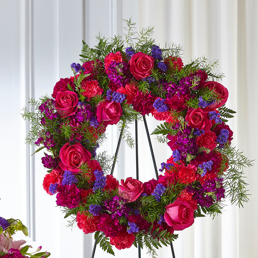 Calming Colors Wreath – Woodbury Flowers, Woodbury GA