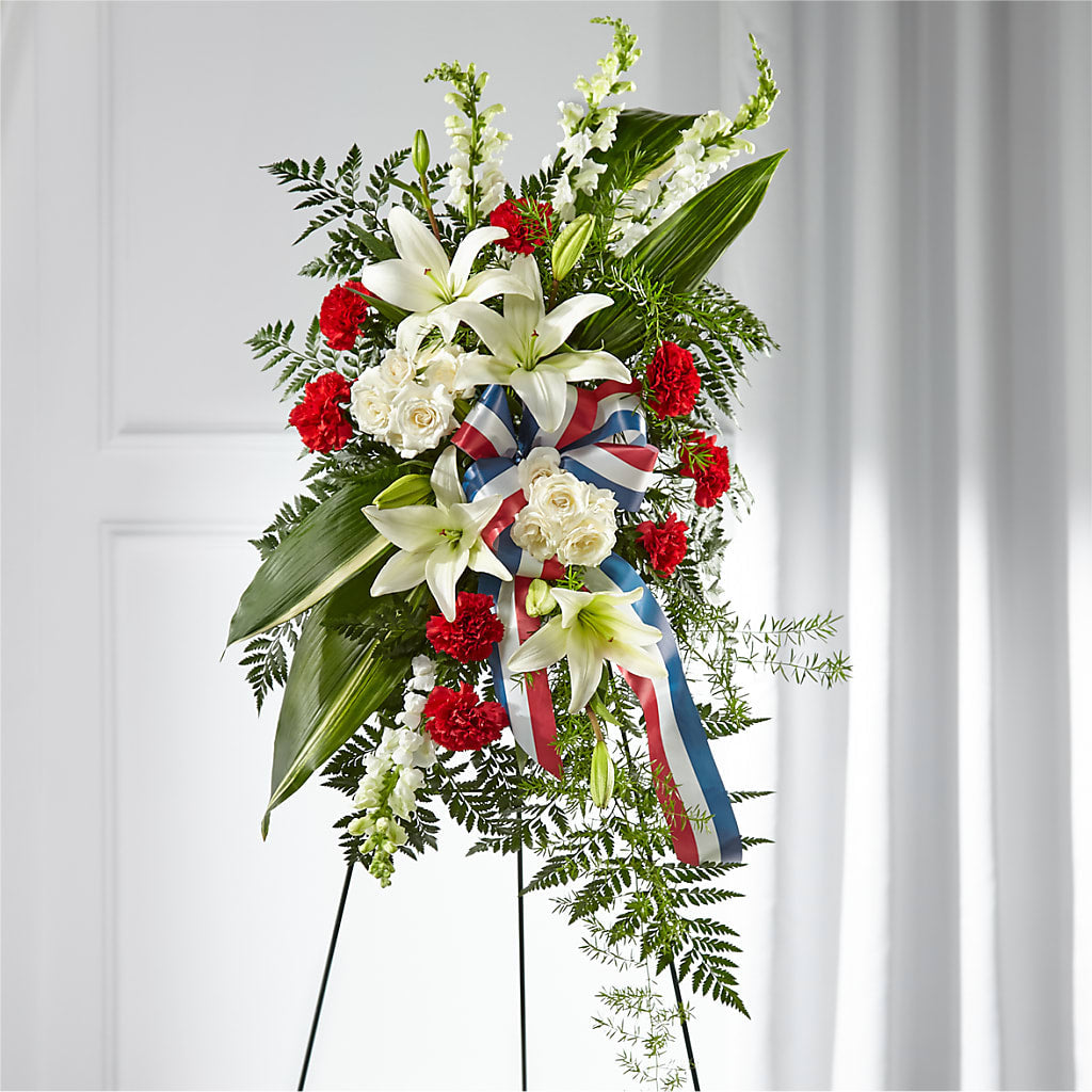 Stars of Life Standing Spray – Woodbury Flowers, Woodbury GA