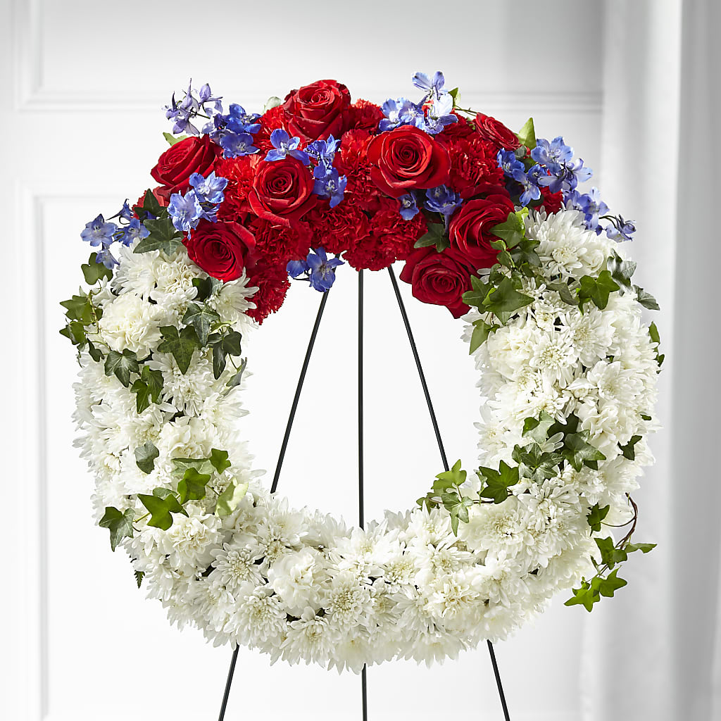 Patriotic Passion Wreath – Woodbury Flowers, Woodbury GA