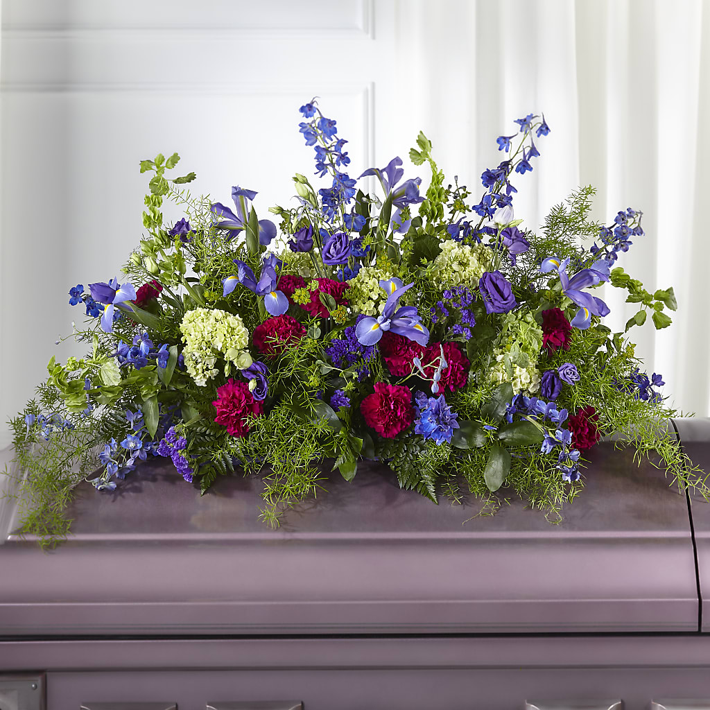 Always Treasured Casket Spray – Woodbury Flowers, Woodbury GA