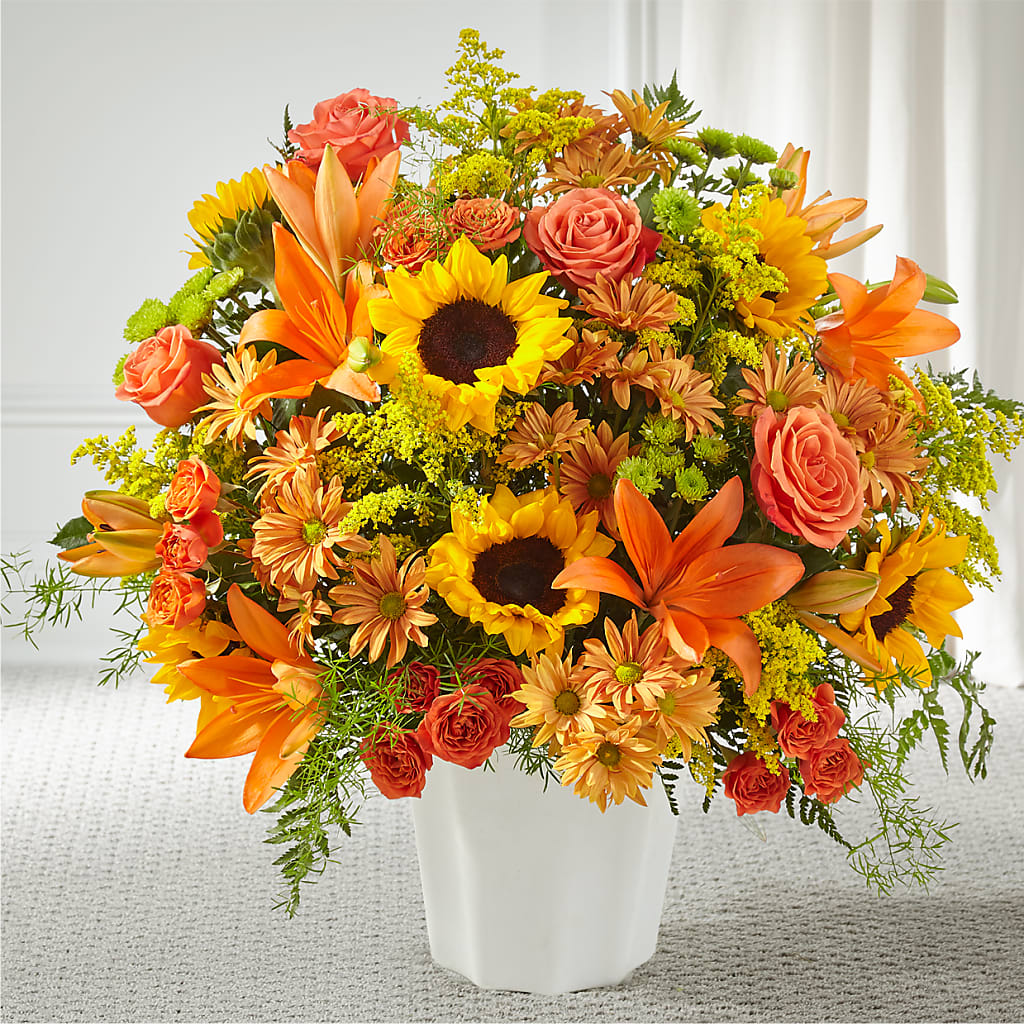 Harvest Thoughts Floor Basket – Woodbury Flowers, Woodbury GA