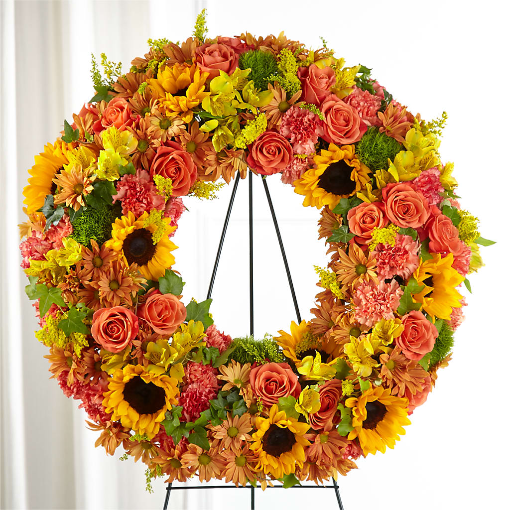 Autumnal Memories Wreath (Standard) – Woodbury Flowers, Woodbury GA