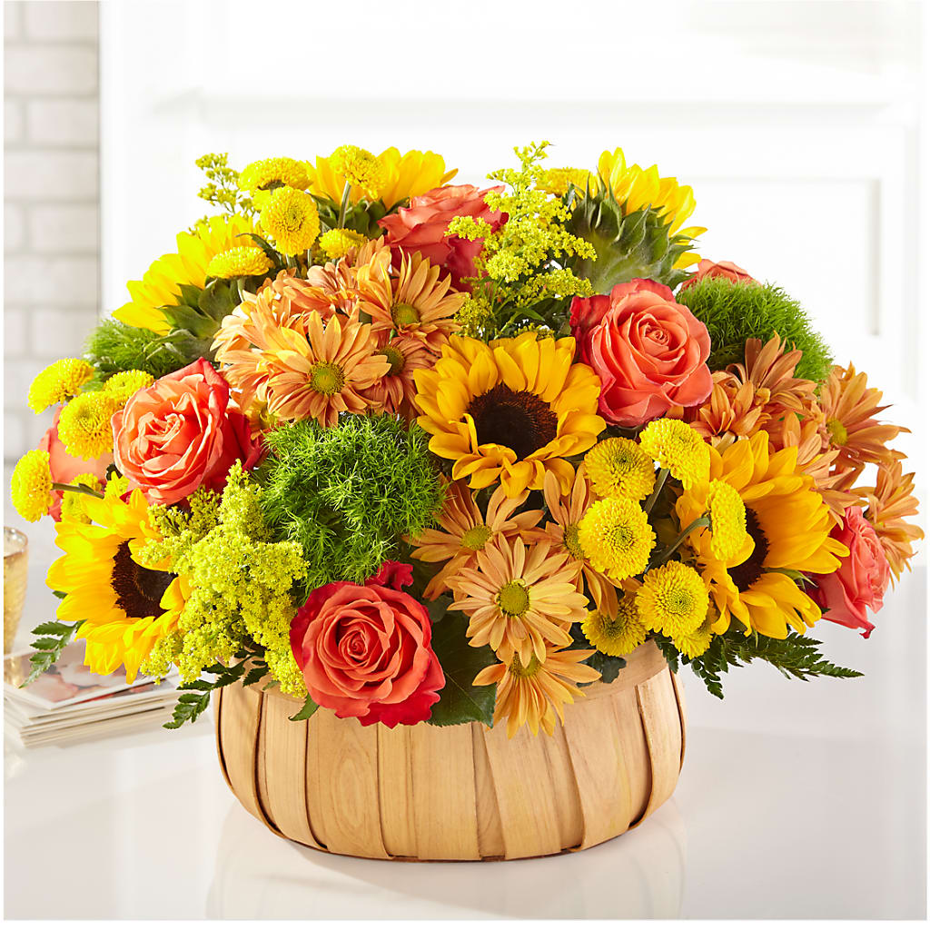 Harvest Sunflower Basket – Woodbury Flowers, Woodbury GA