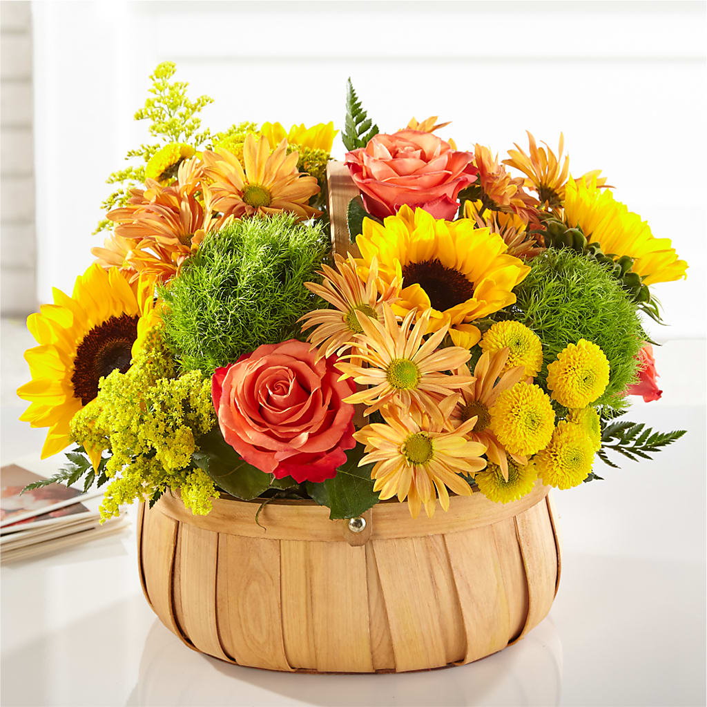 Harvest Sunflower Basket – Woodbury Flowers, Woodbury GA