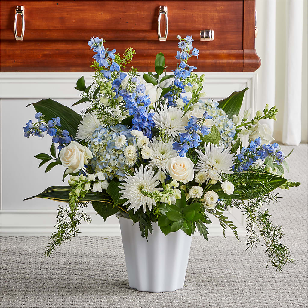 Everlasting Memories Floor Basket – Woodbury Flowers, Woodbury GA