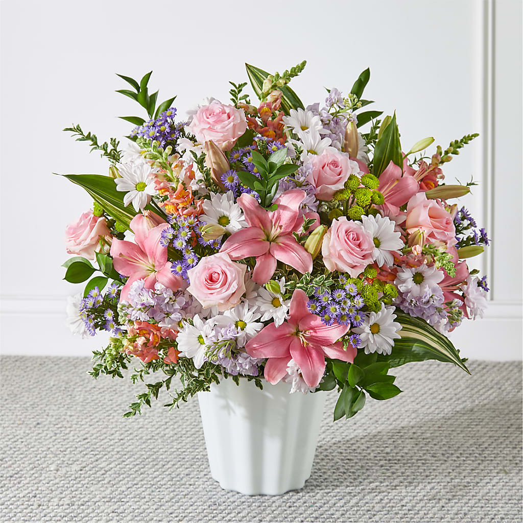 Abundant Compassion Floor Basket – Woodbury Flowers, Woodbury GA