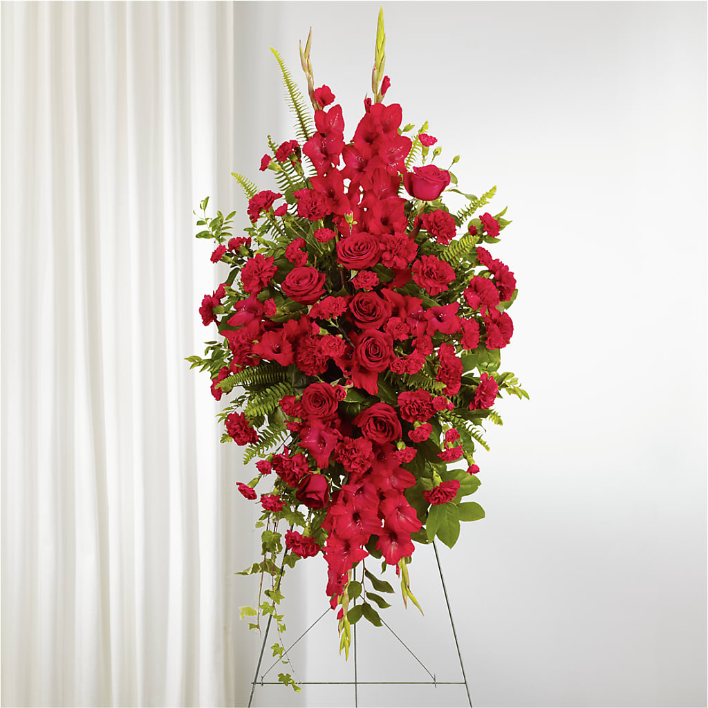 From the Heart Standing Spray – Woodbury Flowers, Woodbury GA
