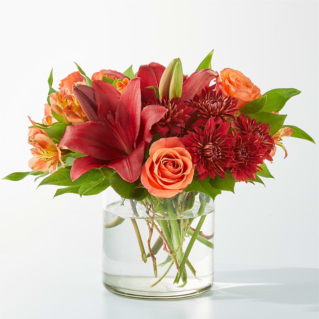 Crimson Leaves Bouquet – Woodbury Flowers, Woodbury GA