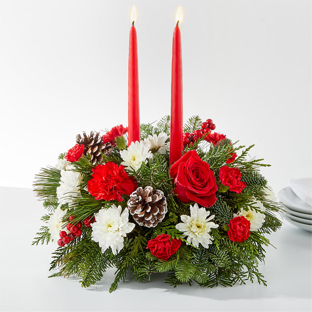 Holiday Soiree Centerpiece – Woodbury Flowers, Woodbury GA