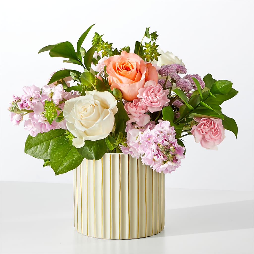 French Market Bouquet with Ivory Vase – Woodbury Flowers, Woodbury GA