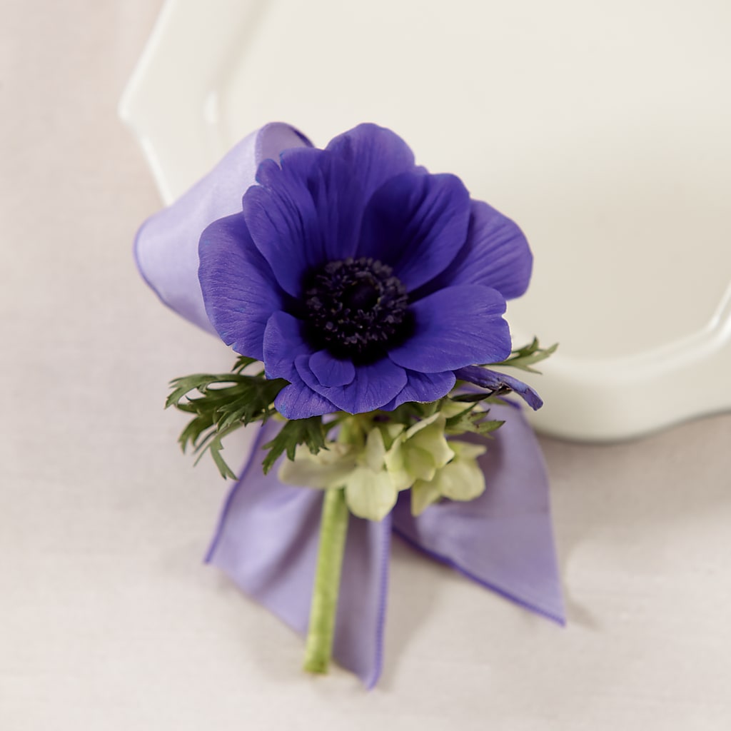 Purple Passion Boutonniere – Woodbury Flowers, Woodbury GA