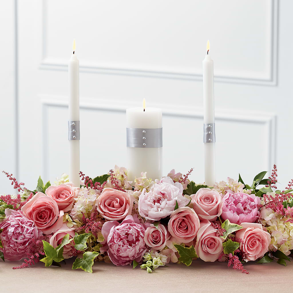 Worldwide Romance Unity Candle Arrangement – Woodbury Flowers, Woodbury GA