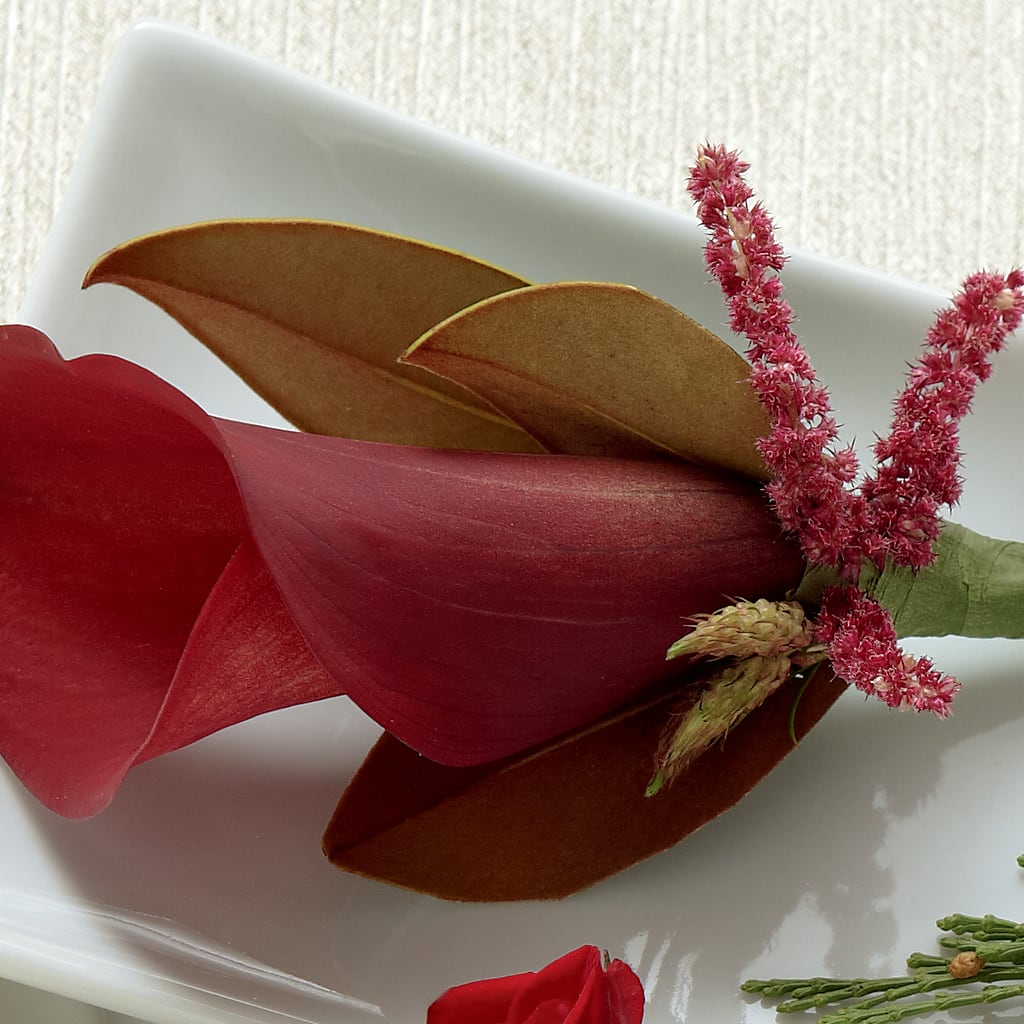 Red Calla Boutonniere – Woodbury Flowers, Woodbury GA