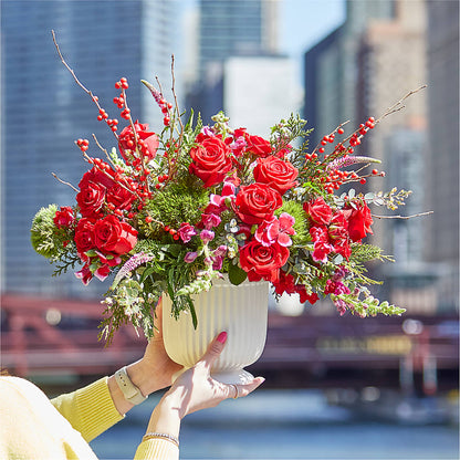Big Red Bow Bouquet –  Woodbury Flowers, Woodbury GA