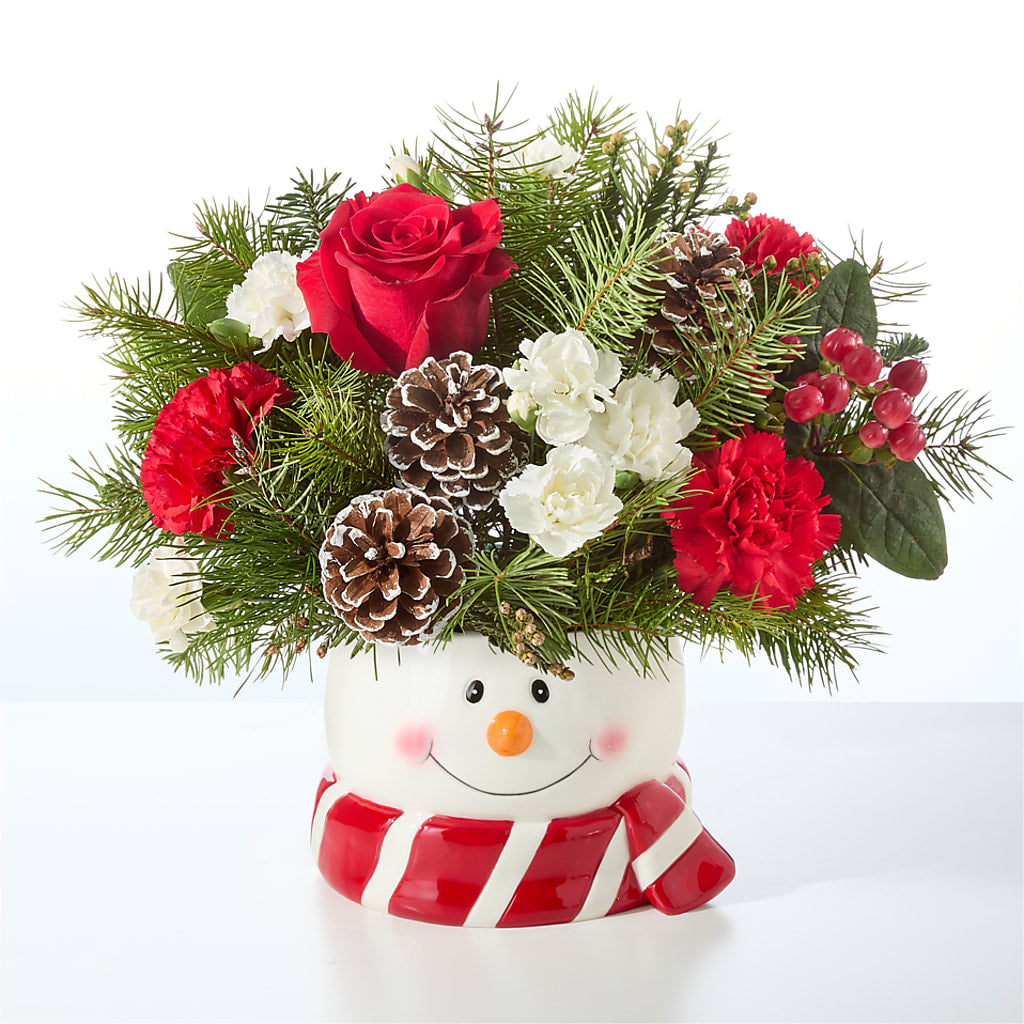 Jolly Snowman Bouquet –  Woodbury Flowers, Woodbury GA