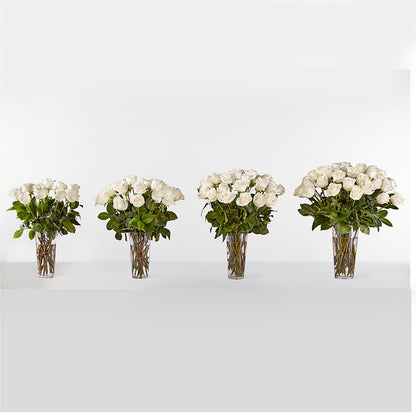 Long Stem White Rose Bouquet –  Woodbury Flowers, Woodbury GA