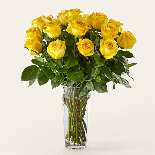 Long Stem Yellow Rose Bouquet –  Woodbury Flowers, Woodbury GA