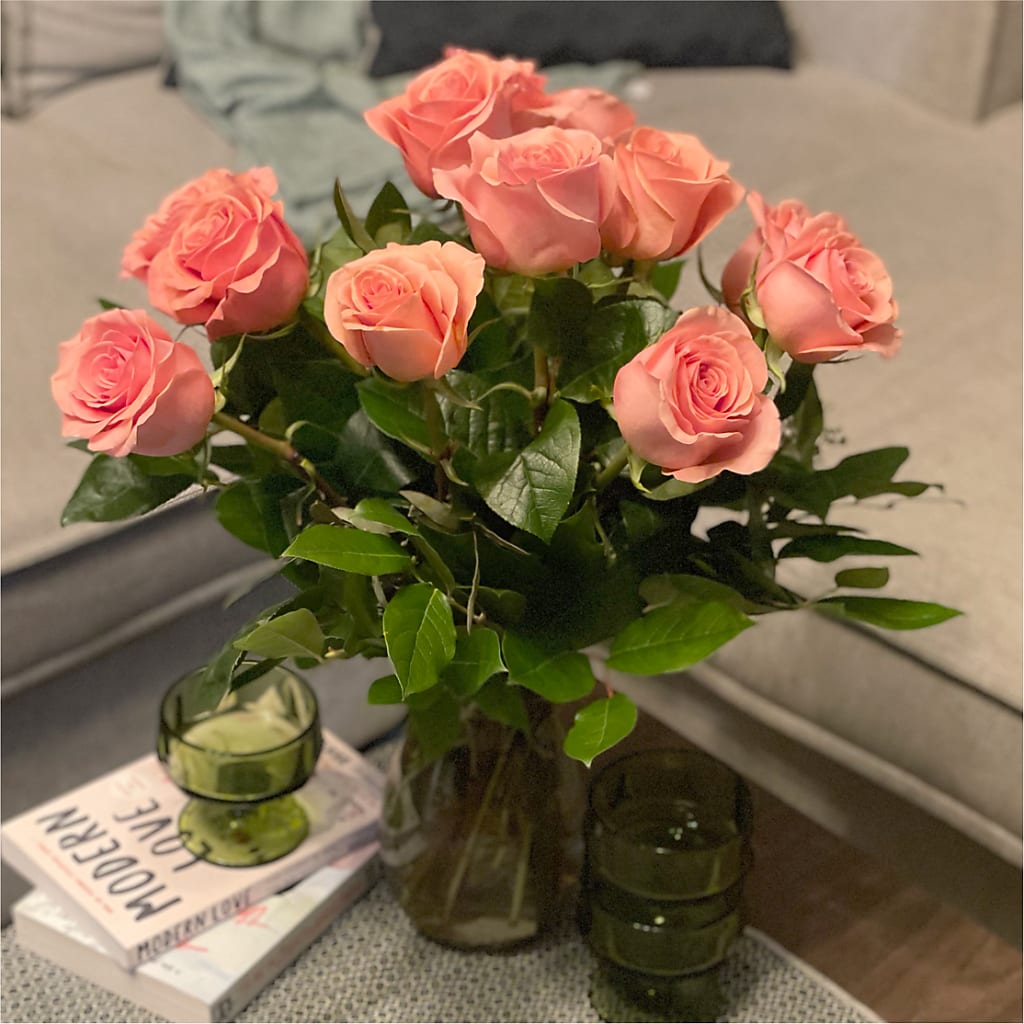 Long Stem Pink Rose Bouquet –  Woodbury Flowers, Woodbury GA