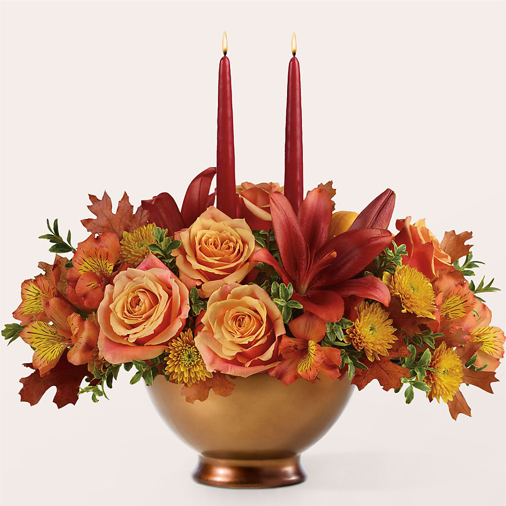 Harvest Table Centerpiece –  Woodbury Flowers, Woodbury GA