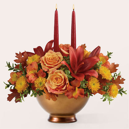 Harvest Table Centerpiece –  Woodbury Flowers, Woodbury GA
