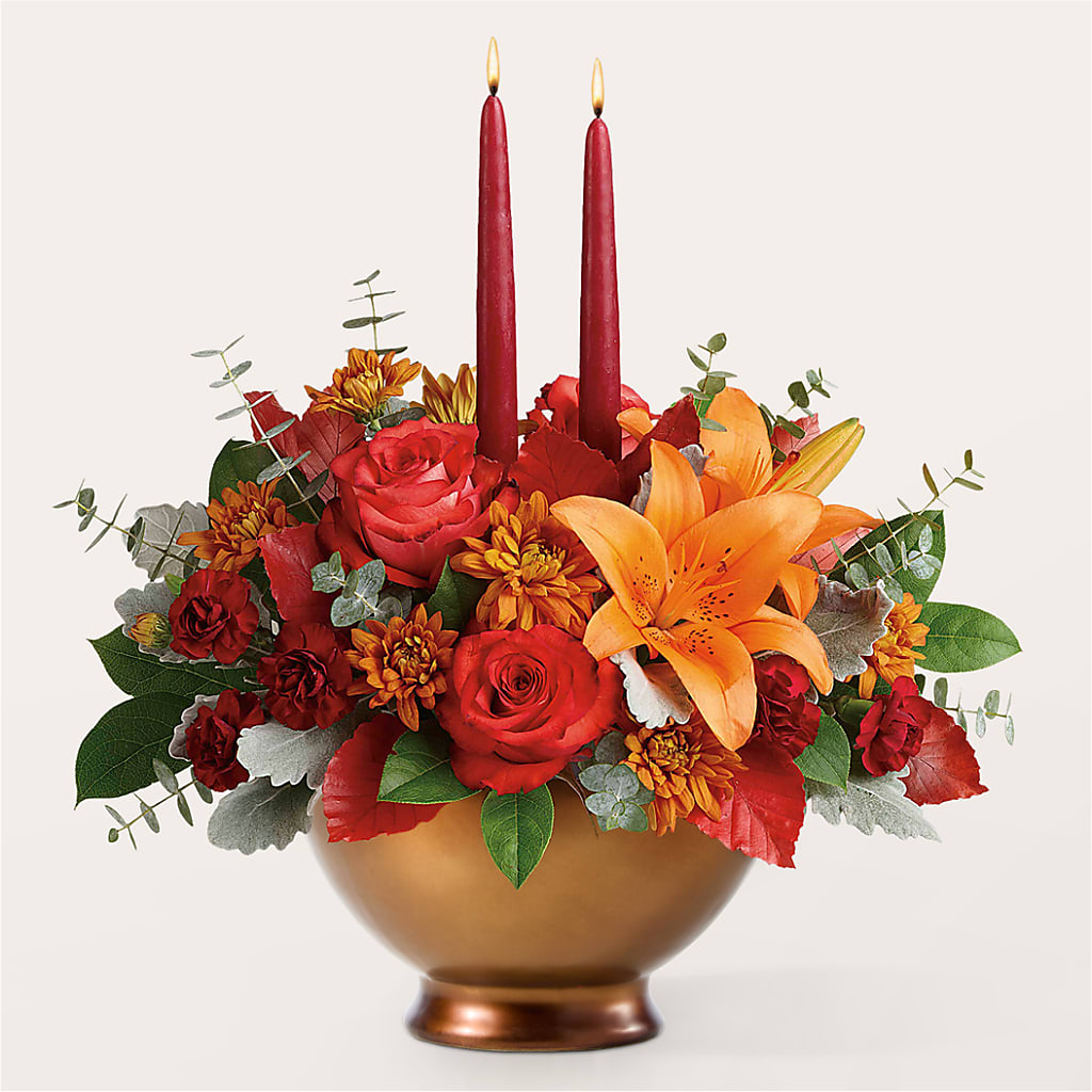 Fruits of Fall Centerpiece –  Woodbury Flowers, Woodbury GA