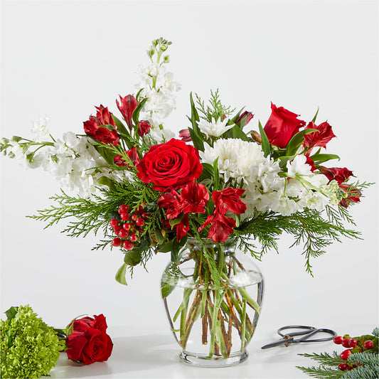 Merry Moment Bouquet – A Florist Original –  Woodbury Flowers, Woodbury GA