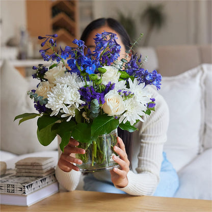 Cerulean Waves Bouquet –  Woodbury Flowers, Woodbury GA