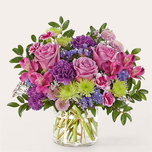 Glass Half Full Bouquet –  Woodbury Flowers, Woodbury GA