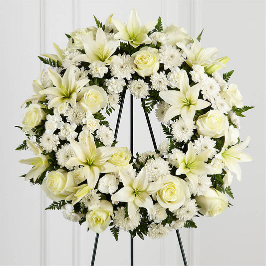 Treasured Tribute Wreath –  Woodbury Flowers, Woodbury GA