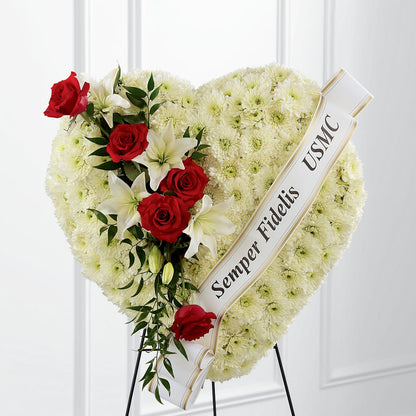 Heartfelt Hero Standing Heart –  Woodbury Flowers, Woodbury GA
