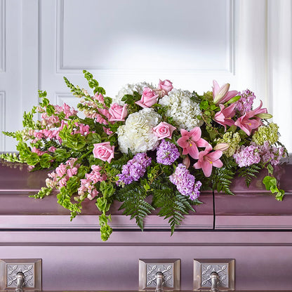 Life's Gratitude Casket Spray –  Woodbury Flowers, Woodbury GA