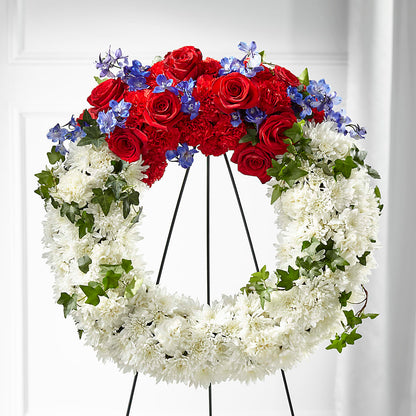 Patriotic Passion Wreath –  Woodbury Flowers, Woodbury GA