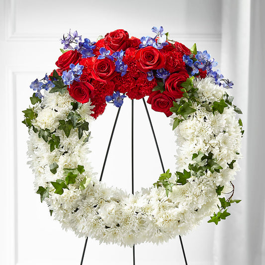 Patriotic Passion Wreath –  Woodbury Flowers, Woodbury GA
