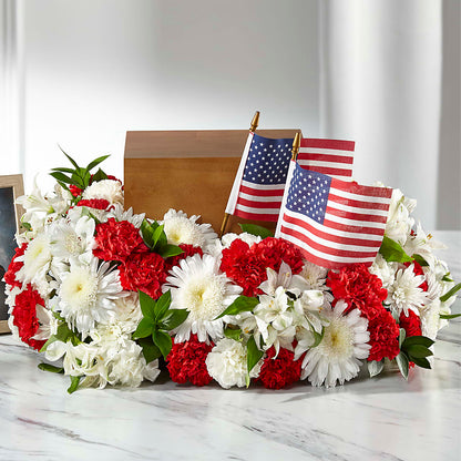 Spirit of Patriotism Cremation Adornment –  Woodbury Flowers, Woodbury GA
