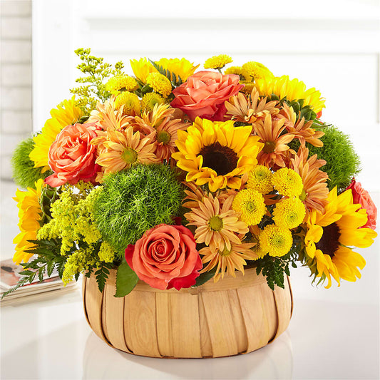 Harvest Sunflower Basket –  Woodbury Flowers, Woodbury GA