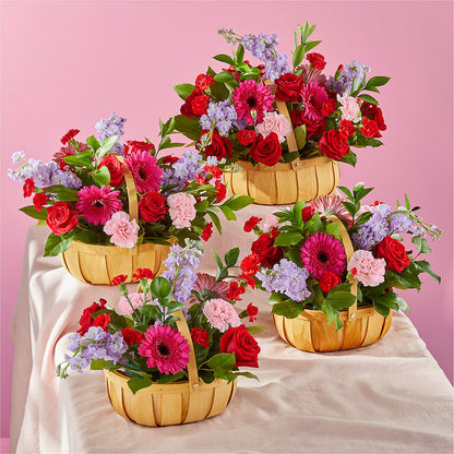 Pink Picnic Basket –  Woodbury Flowers, Woodbury GA