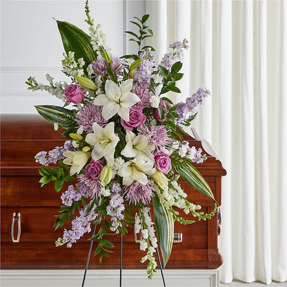 Grateful Hearts Standing Spray –  Woodbury Flowers, Woodbury GA