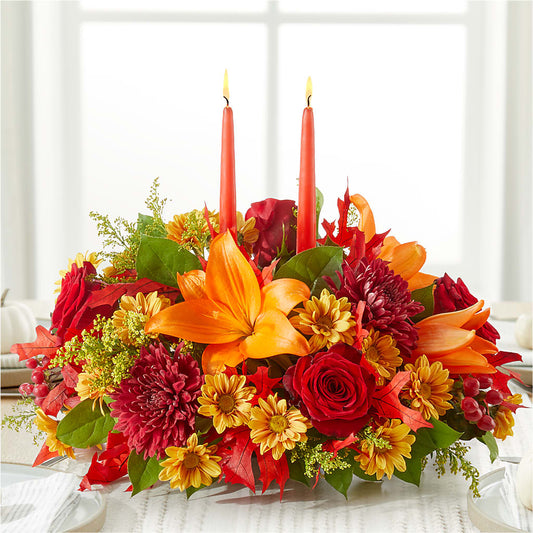 Autumn's Embrace Centerpiece –  Woodbury Flowers, Woodbury GA