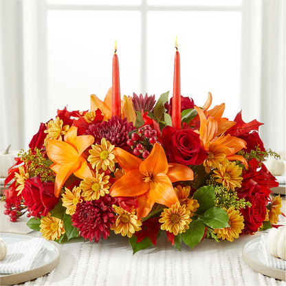 Autumn's Embrace Centerpiece –  Woodbury Flowers, Woodbury GA