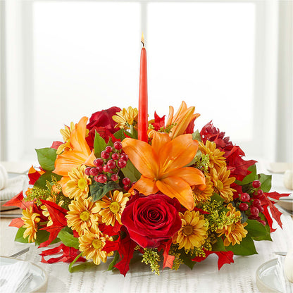 Autumn's Embrace Centerpiece –  Woodbury Flowers, Woodbury GA